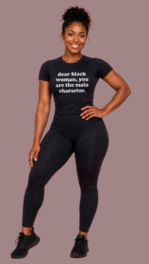 Dear Black Woman You're the Main Character Short Sleeve T-shirt