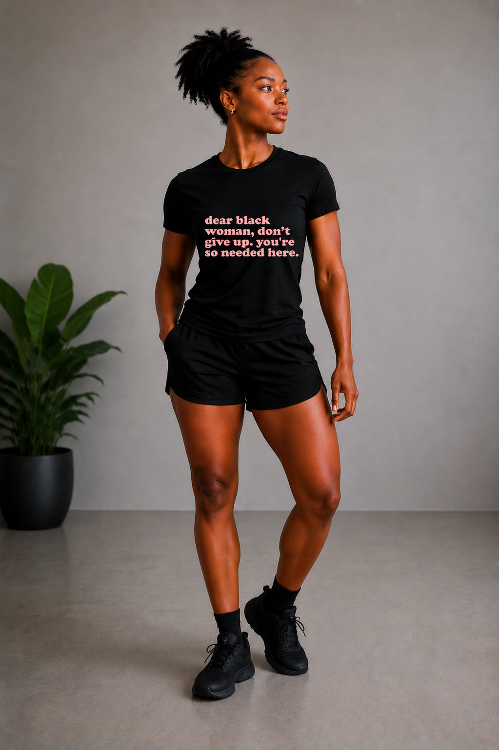 Dear Black Woman, don't give up. you're so needed short sleeve t-shirt